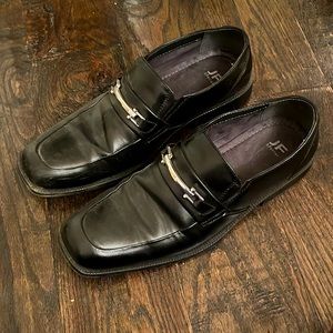 J Ferrar Men’s Black Dress Shoes